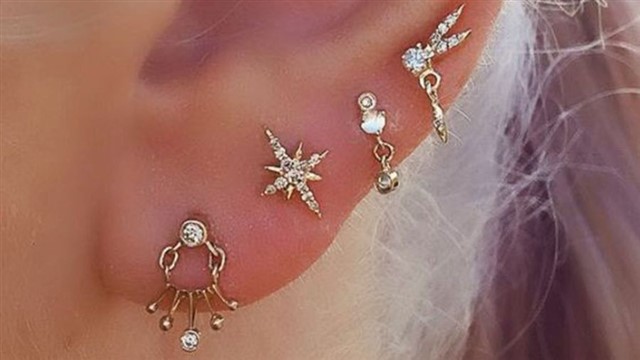 Another way to embrace this trend is aligning individual piercings so they look like your zodiac sign's constellation - seriously how cute would that be?!